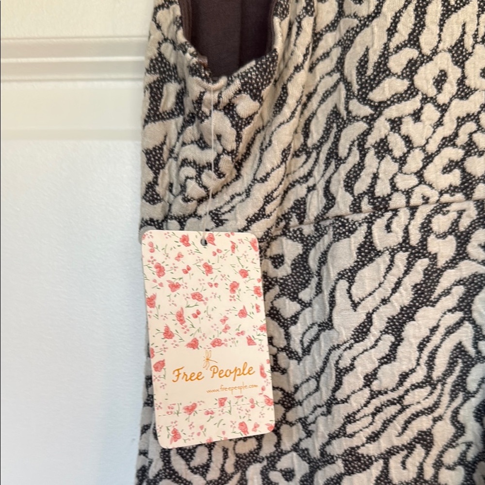 Free People Gray and White Animal Print Dress - Picture 5 of 6